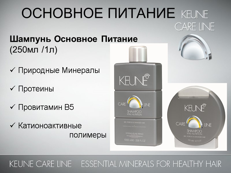 ОСНОВНОЕ ПИТАНИЕ  Шампунь Основное Питание  (250мл /1л)  Природные Минералы  Протеины